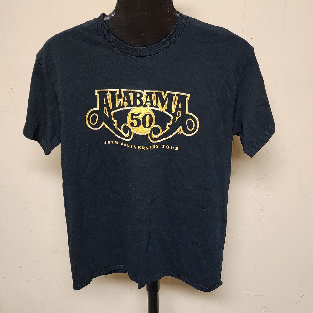 Gildan Heavy Cotton Adult Medium Alabama's 50th Anniversary Tour Black T-shirt